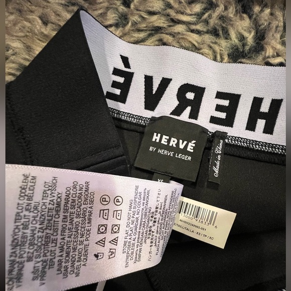 Herve by Hervé Léger  Logo Leggings, XS - Picture 14 of 16